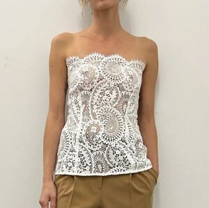 Ssense Beaufille Sandro White lace top 10